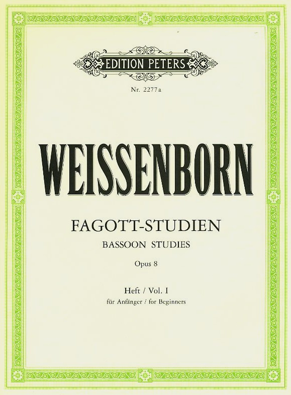 Weissenborn  Fagottstudien fr Anfnger<br>Op. 8/1 - Peters