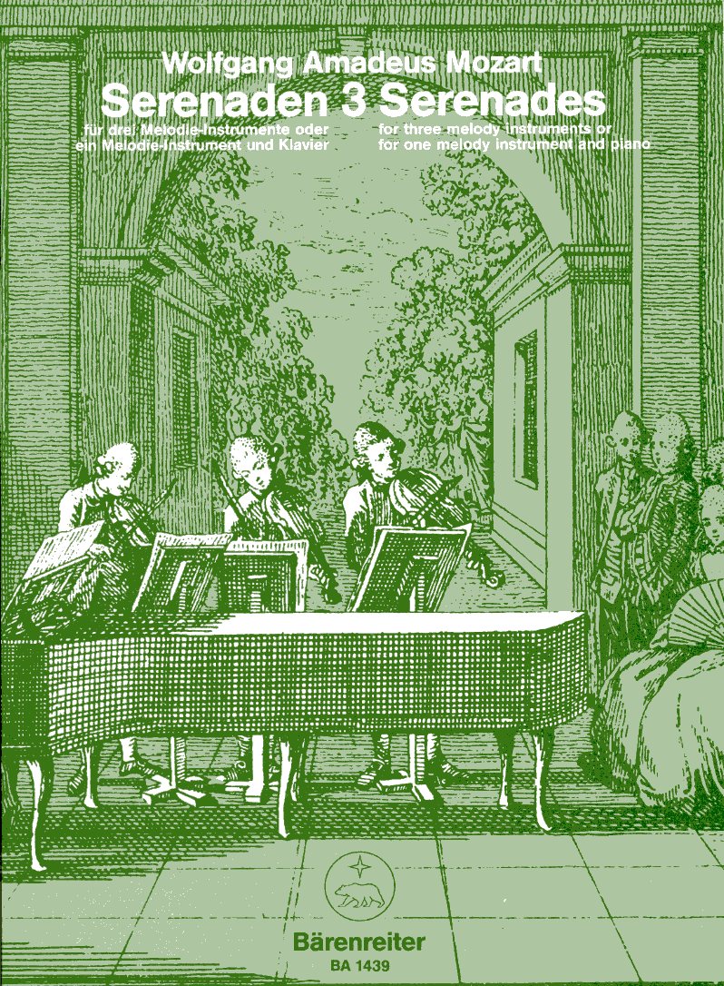 W.A. Mozart: Serenaden nach KV 439 b<br>fr 1 Melodieinstr. + Klavier - Nr. 3