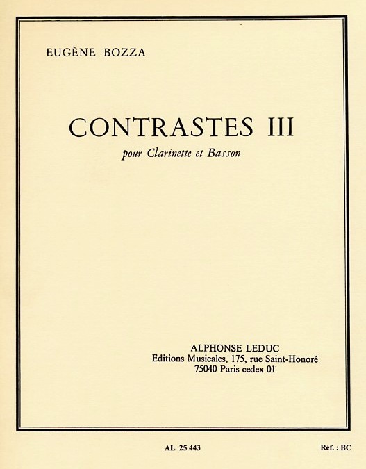 E. Bozza: Contrastes III<br>fr Klarinette + Fagott