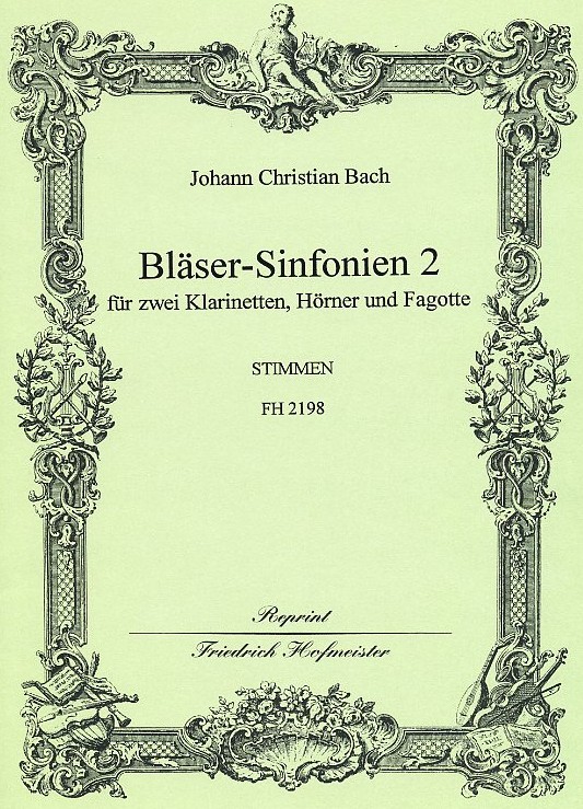 J.C. Bach: Blser-Sinfonien<br>No. 4-6 fr 2-Klar 2-Hrn  2-Fag Stimmen