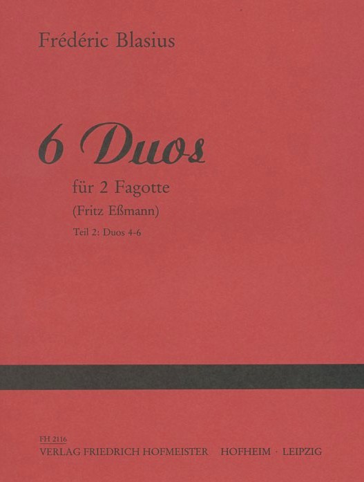 Fr. Blasius: 6 Duos fr<br>2 Fagotte - Heft 2