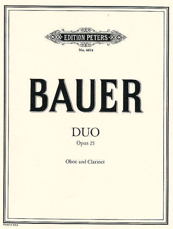 M. Bauer: Duo op. 25 fr Oboe<br>und Klarinette