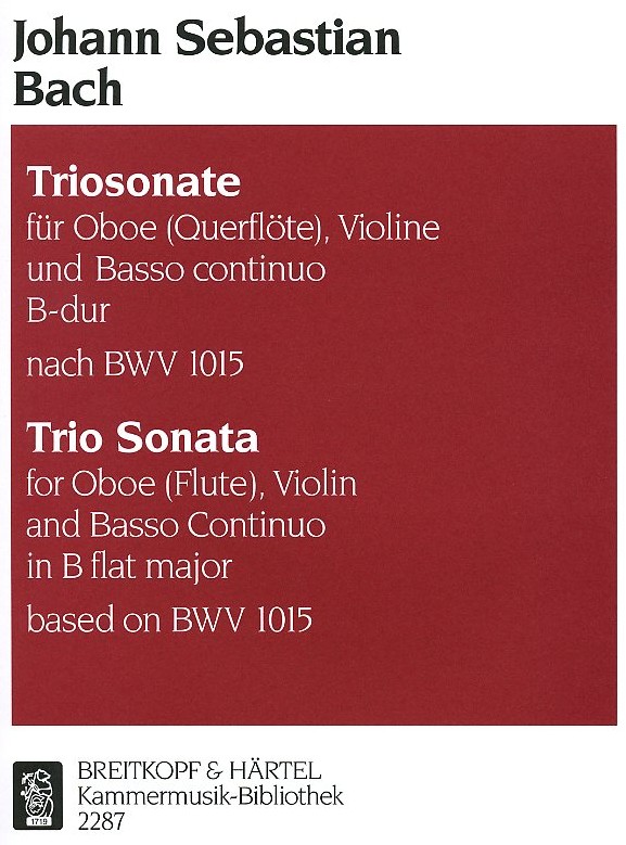 J.S. Bach: Triosonate B-Dur (BWV 1015)<br>fr Oboe, Violine + BC