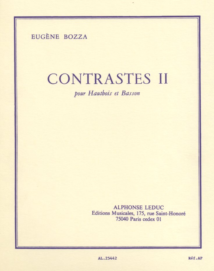 E. Bozza: Contrastes II<br>fr Oboe + Fagott
