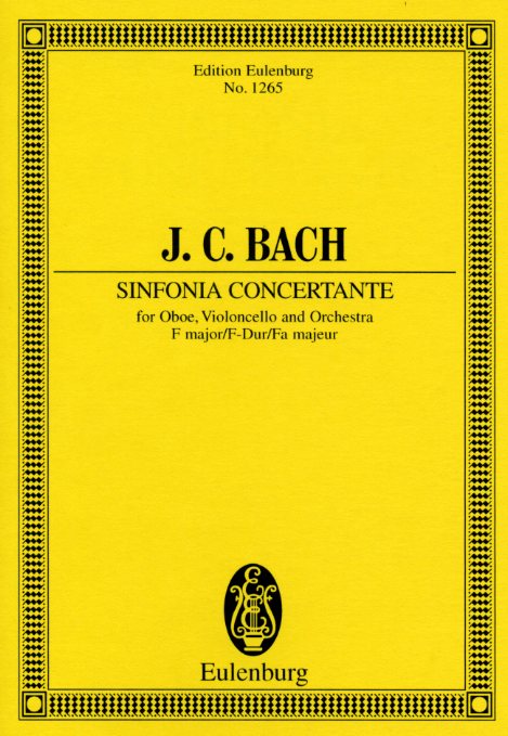 J.C. Bach: Sinfonia Concertante F-Dur<br>fr Oboe, Fagott + Streicher - Partitur