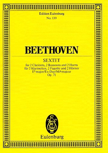 Beethoven: Blsersextett Es-Dur op. 71<br>Partitur