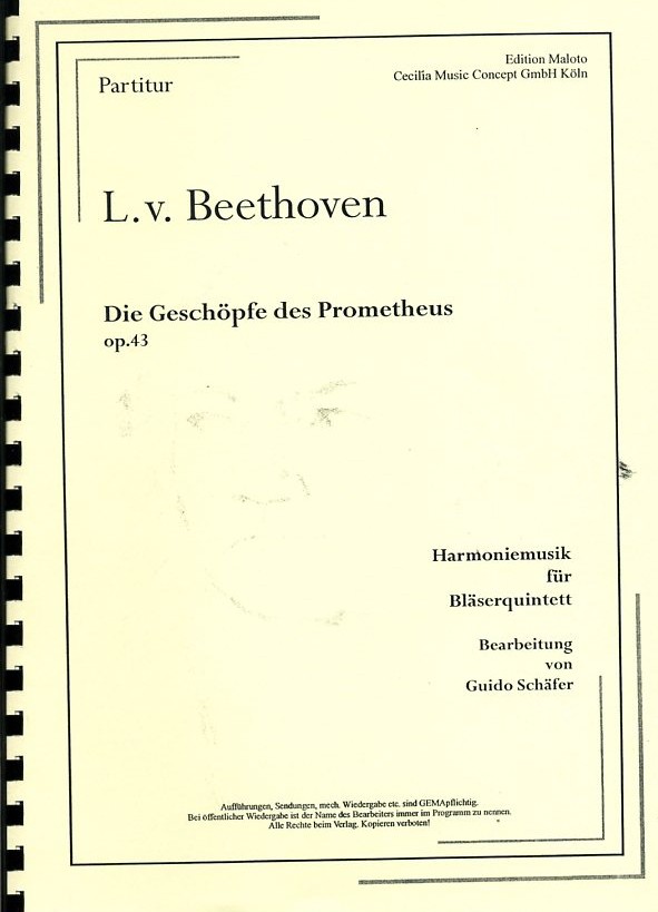 L.v. Beethoven: Die Geschpfe des<br>Prometheus-fr Holzblserquintett /P+St.