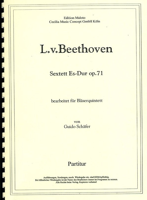 L.v.Beethoven: Blserquintett Es-Dur<br>op. 71 - arr. G. Schfer