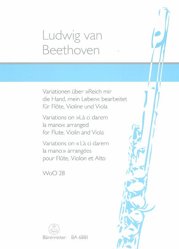 Beethoven: Variationen ber &acute;Reich mir<br>die Hand&acute; - fr Flte(Oboe), Vl, Va