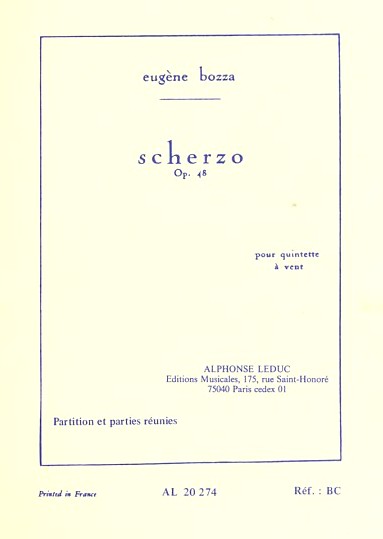 E. Bozza: Scherzo op. 48 fr<br>Blserquintett - Stimmen + Partitur