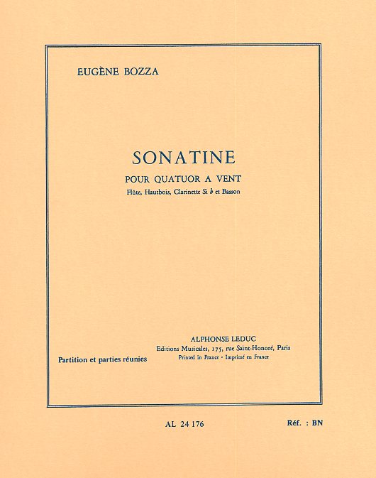 E. Bozza: Sonatine - fr Flte, Oboe,<br>Klar., Fagott - Partitur + Stimmen