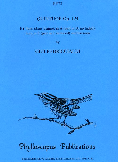 G. Briccialdi(1818-81): Quintett D-Dur<br>op. 124 Blserqiuntett -Stimm+Part/Phylo