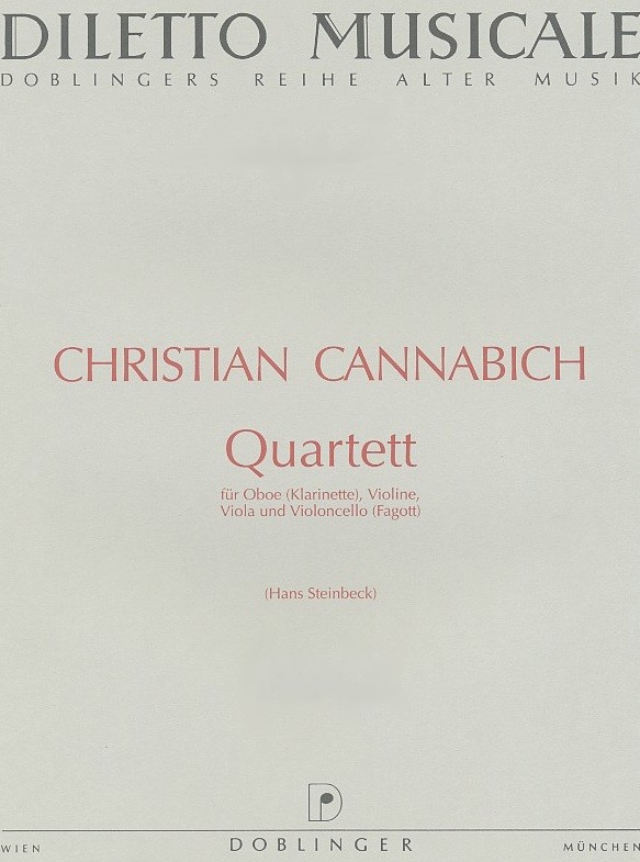Ch. Cannabich: Quartett No. 2 B-Dur fr<br>Oboe, Fagott, Violine, Viola - Stud.Part