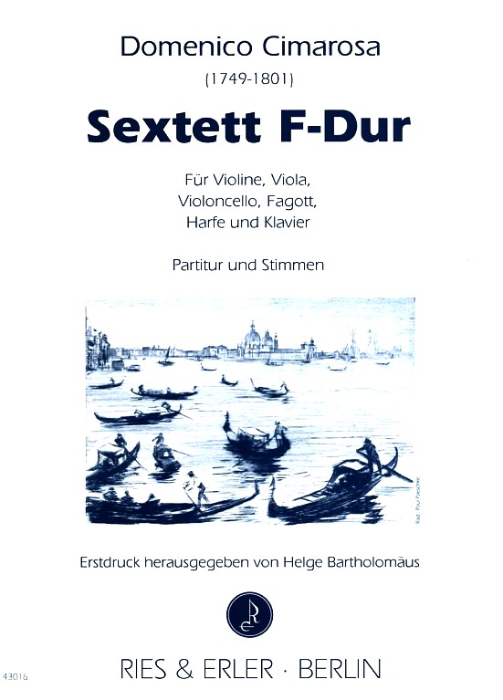 D. Cimarosa: Sextett F-Dur fr Fagott,<br>Vl., Va, Vc., Harfe + Klavier
