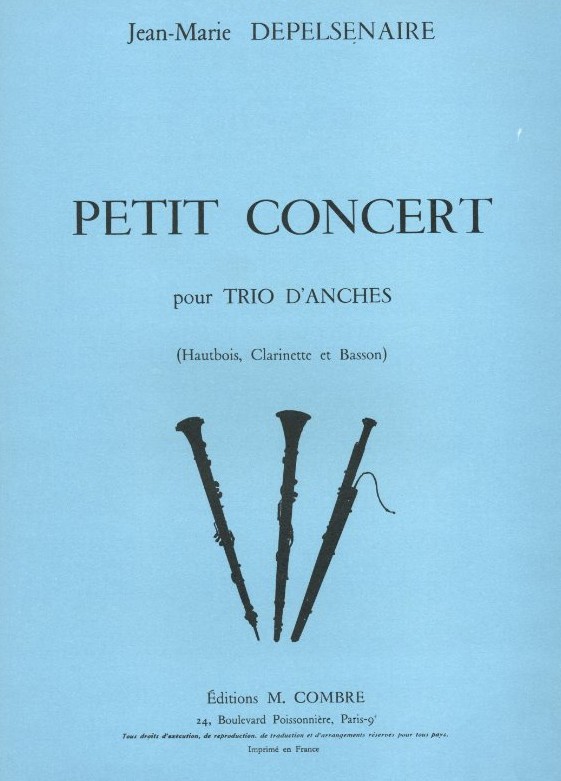 Depelsenaire: &acute;Petit Concert&acute; fr<br>Oboe, Klarinette + Fagott