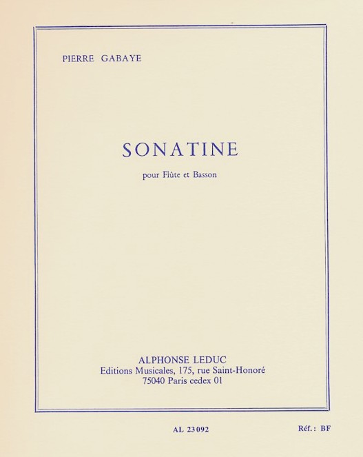 P. Gabaye: Sonatine fr Flte + Fagott<br>