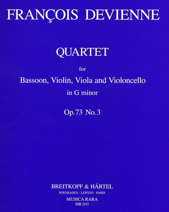 F. Devienne: Quartett op. 73/3 g-moll<br>fr Fagott + Streichtrio