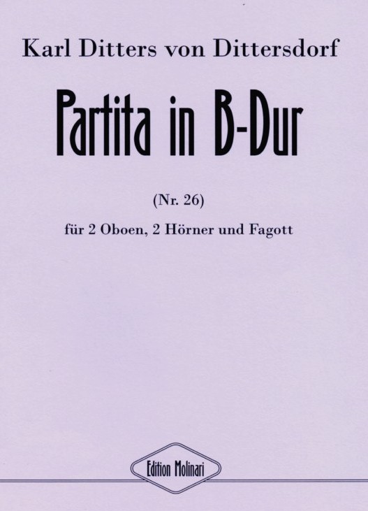 K. von Dittersdorf: Partita<br>B-Dur 2 Oboen 2 Hrner Fagott (No.26)