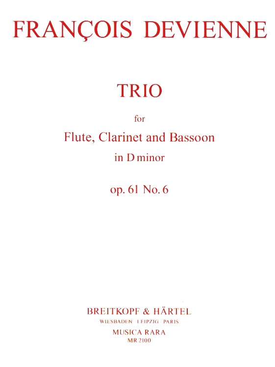 Fr. Devienne: Trio d-moll op. 61/6<br>fr Flte, Klarinette + Fagott