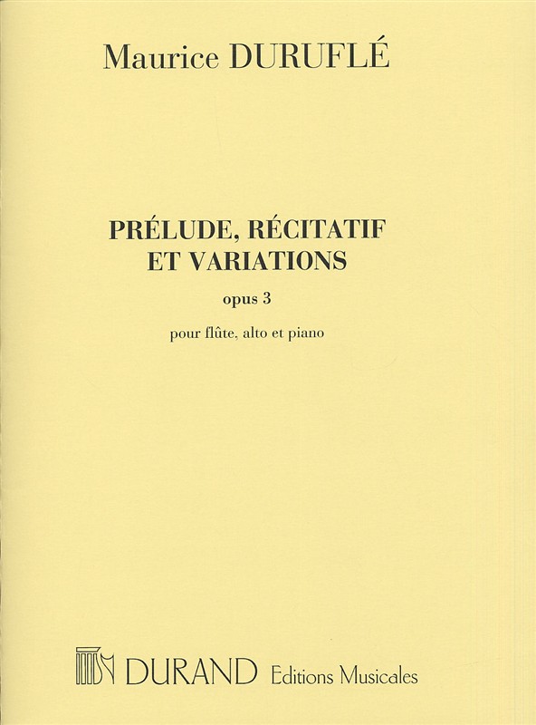 M. Durufl(*1902): Prlude, Rcitatif<br>et Var.op.3 - Querflte, Va + Klavier