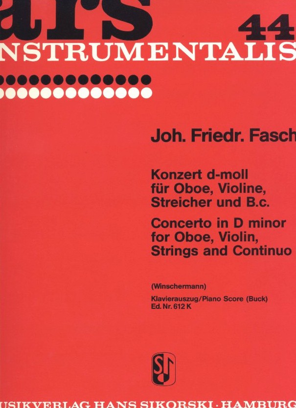 Joh.Fr. Fasch: Konzert d-moll<br>fr Oboe, Violine + Streicher - KA