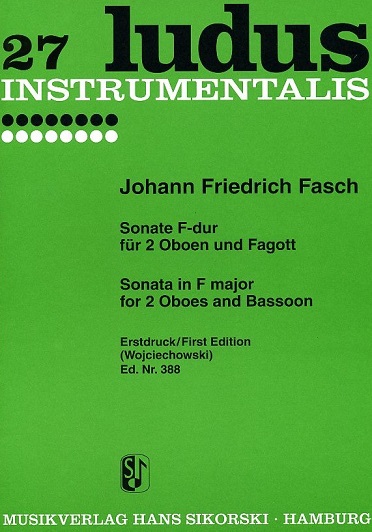 J. Fasch: Sonate F-Dur fr<br>2 Oboen + Fagott