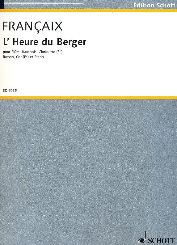J. Francaix: &acute;Leurs du Berger&acute;- Sextett<br>fr Holzblasquintett + Klavier - Stimmen