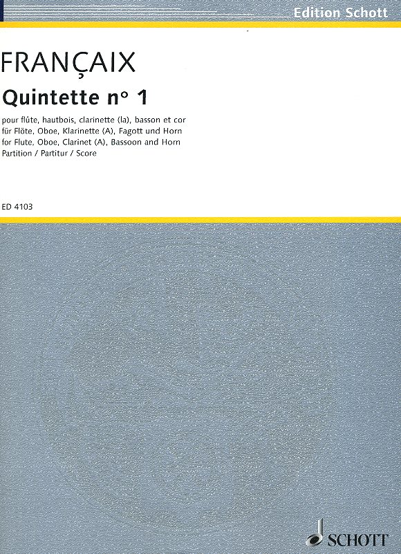 J. Francaix: Quintett (1948)<br>fr Holzblser - Partitur