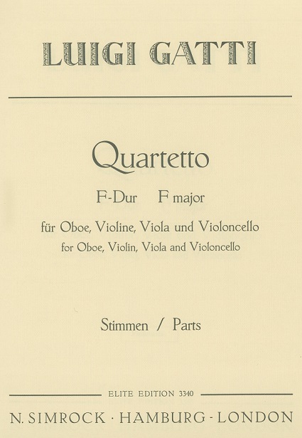L. Gatti: Quartett F-Dur fr<br>Oboe + Streichtrio