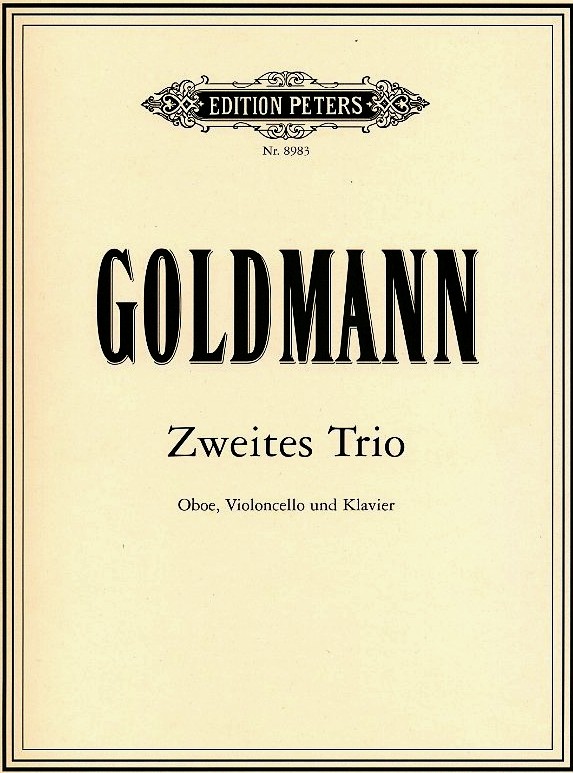 Fr. Goldmann(*1941): 2. Trio fr Oboe,<br>V.cello + Klavier