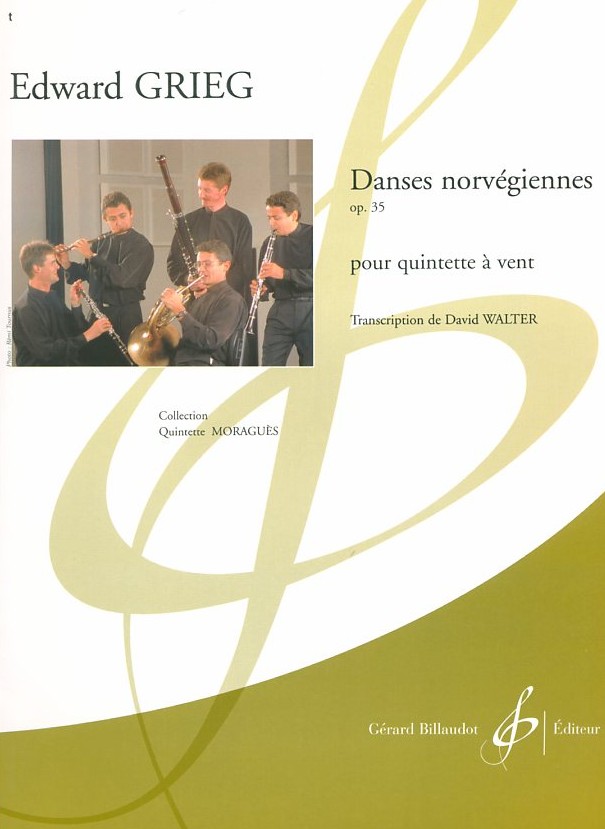 E. Grieg: 4 norwegische Tnze op. 35<br>fr Holzblserquintett - Stimmen+Part.