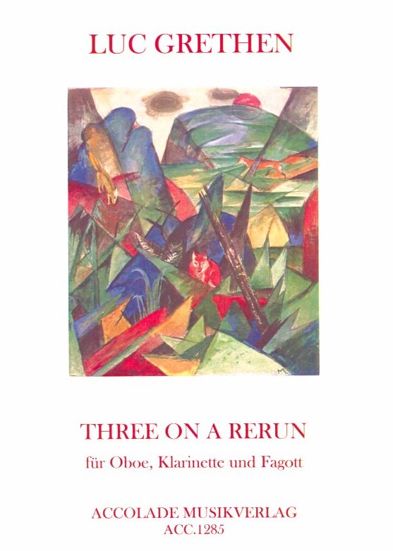 L. Grethen(*1964): Three on a Rurun<br>fr Oboe, Klarinette + Fagott