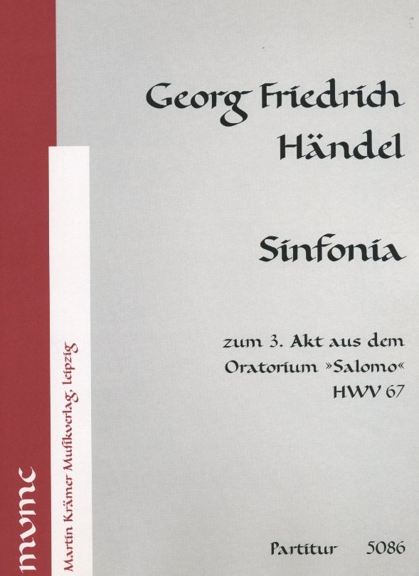 G.F. Hndel: &acute;Die Ankunft der Knigin<br>von Saba&acute;  - 2 Oboen + Str. - Partitur
