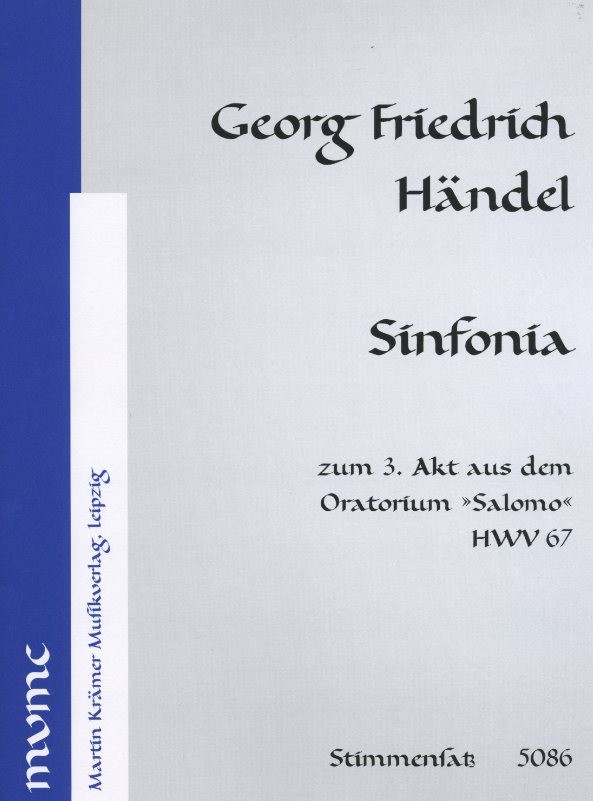 G.F. Hndel: &acute;Die Ankunft der Knigin<br>von Saba&acute;  - 2 Oboen + Str. / Stimmen