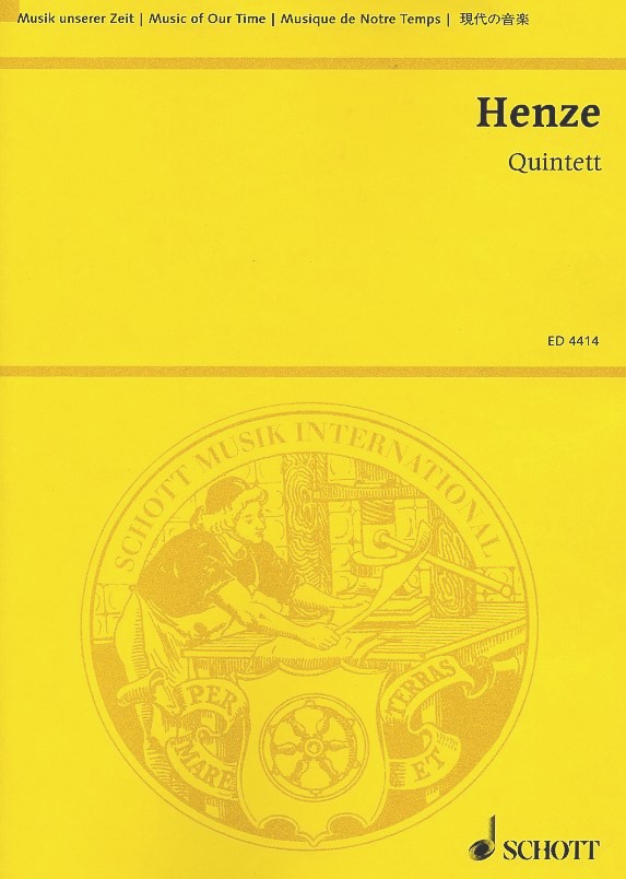 H.W. Henze: Quintett fr<br>Holzblserquintett / Partitur