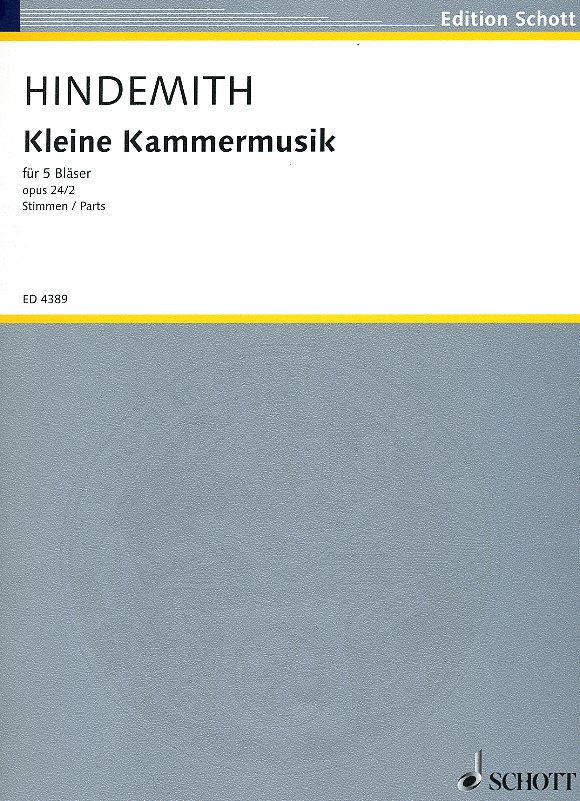 P. Hindemith: Kleine Kammermusik (1922)<br>op. 24/2 fr Holzblserquintett -Stimmen