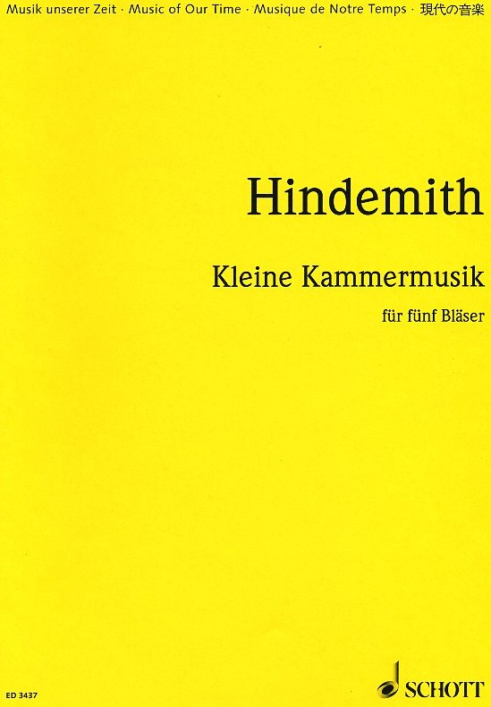 P. Hindemith: Kleine Kammermusik (1922)<br>op. 24/2 Holzblserquintett -Partitur