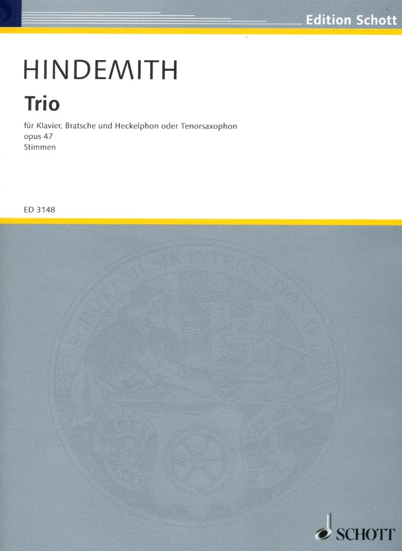 P. Hindemith: Trio op.  fr Baritonoboe/<br>Heckelphon, Viola + Klavier
