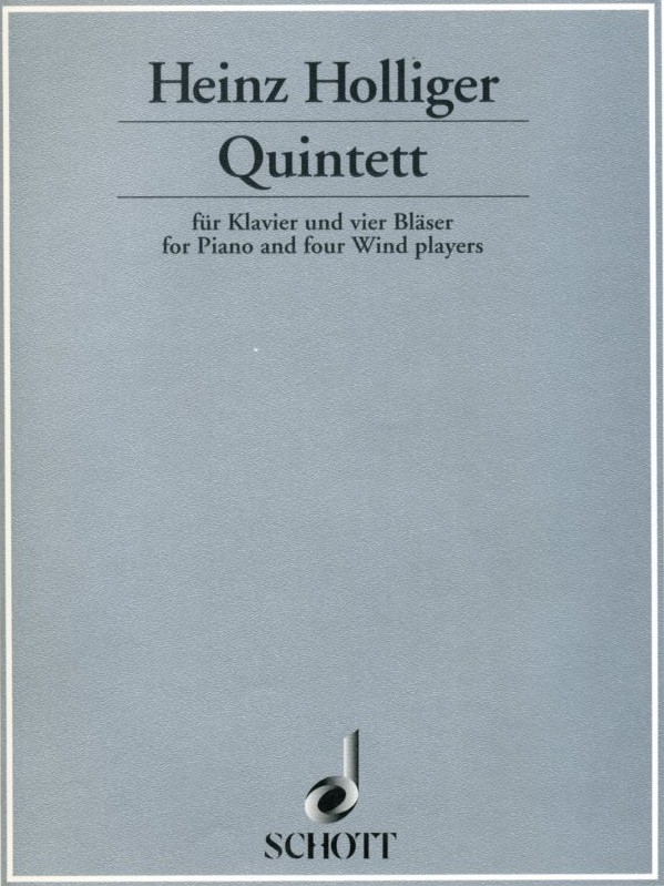 H. Holliger: Quintett fr Oboe, Klar.,<br>Horn, Fagott + Klavier - Stimmen + Part.