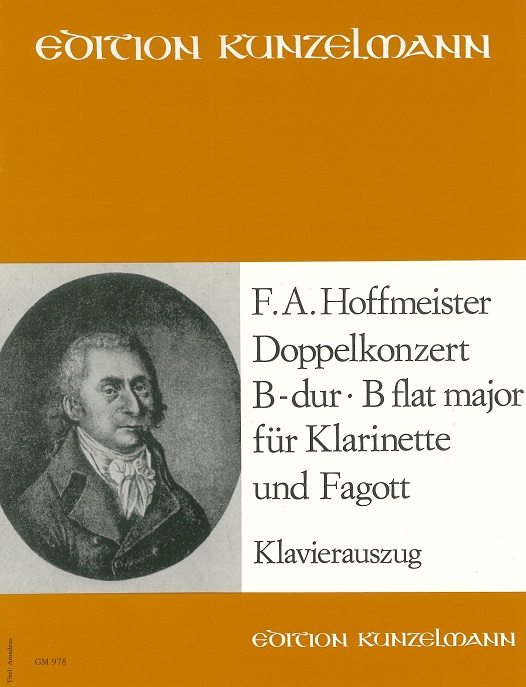 F.A. Hoffmeister: Doppelkonzert fr<br>Klarinette + Fagott + Orch. /KA