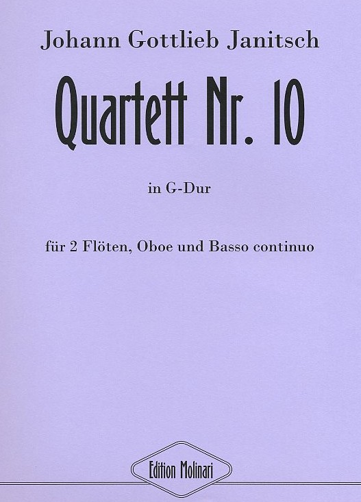 J.G. Janitsch: Quartett G-Dur No.10<br>2 Flten, Oboe + BC