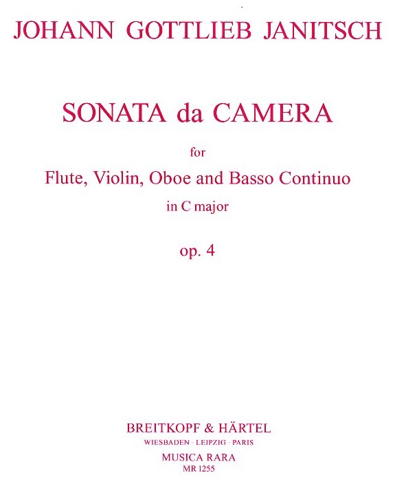 J.G. Janitsch: Sonata da Camera op.4<br>C-Dur fr Violine, Flte, Oboe + BC