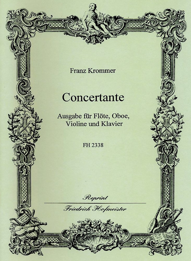 F. Krommer: Concertante - Ausgabe fr<br>Fl, Ob, Viol, + Klavier / Part.-Klavier