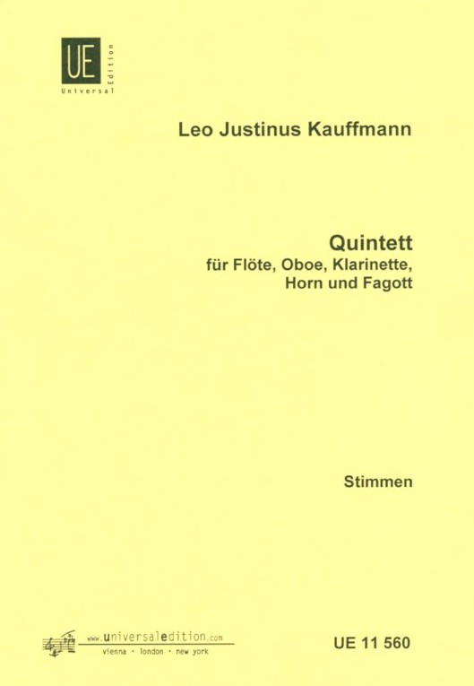 L. Kauffmann(1901-44): Quintett (1943)<br>Holzblserquintett - Stimmen