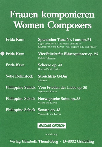 F. Kern(1891-1988): Vier Stcke op. 25<br>fr Blserquintett