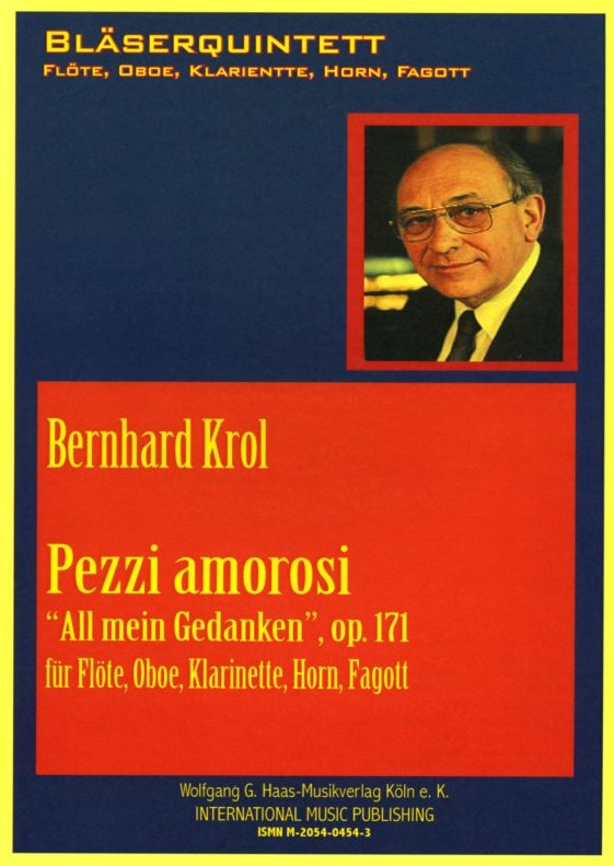 B. Krol(*1920): &acute;Pezzi amorosi&acute; op. 171<br>fr Blserquintett - Part.+ Stim. vergri