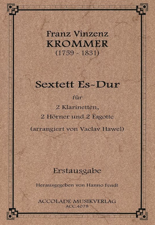 F. Krommer: Sextett Es-Dur fr<br>Blsersextett - Stimmen + Partitur