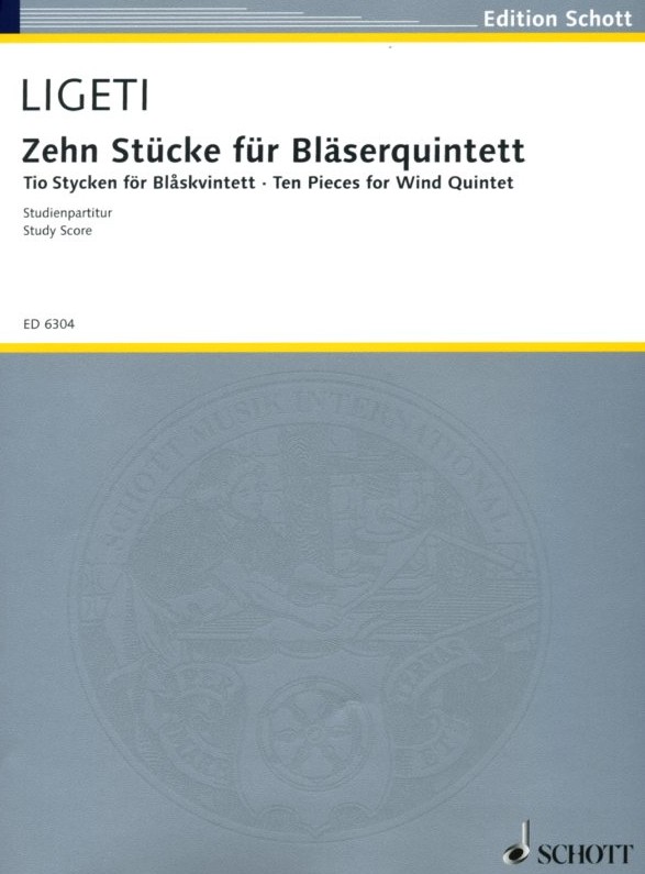 G. Ligeti: 10 Stcke fr<br>Holzblserquintett - Partitur