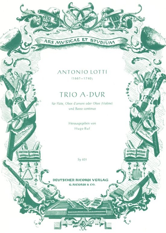 A. Lotti: Triosonate A-Dur fr Flte,<br>Oboe d&acute;amore (o. Oboe) + BC