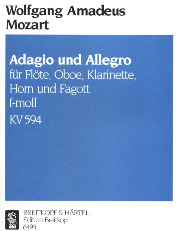 W.A. Mozart: Adagio + Allegro f-moll<br>KV 594 - Holzblserquintett